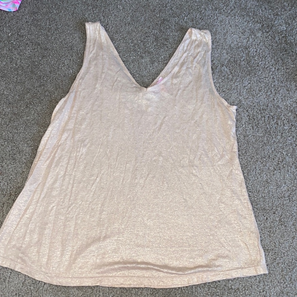 NWOT Lilly Pulitzer Metallic Tank Top, Sz XL